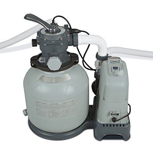 Intex 120V Krystal Clear Sand Filter Pump & Saltwater System CG-28675 ...