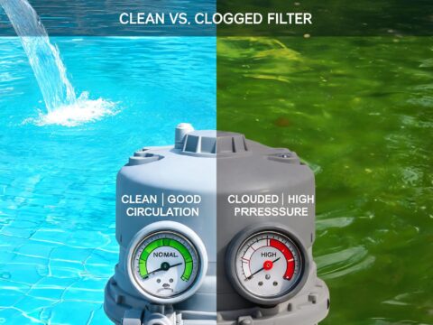 Clean vs Clogged Pool Filter