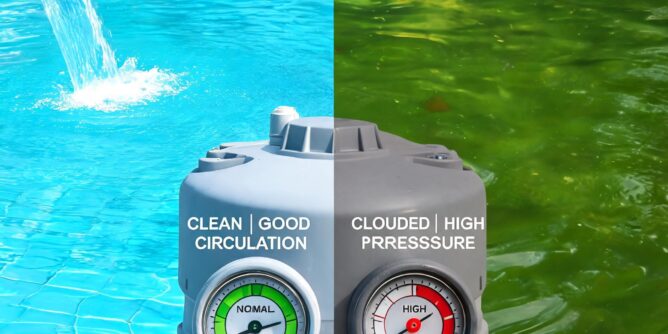 Clean vs Clogged Pool Filter